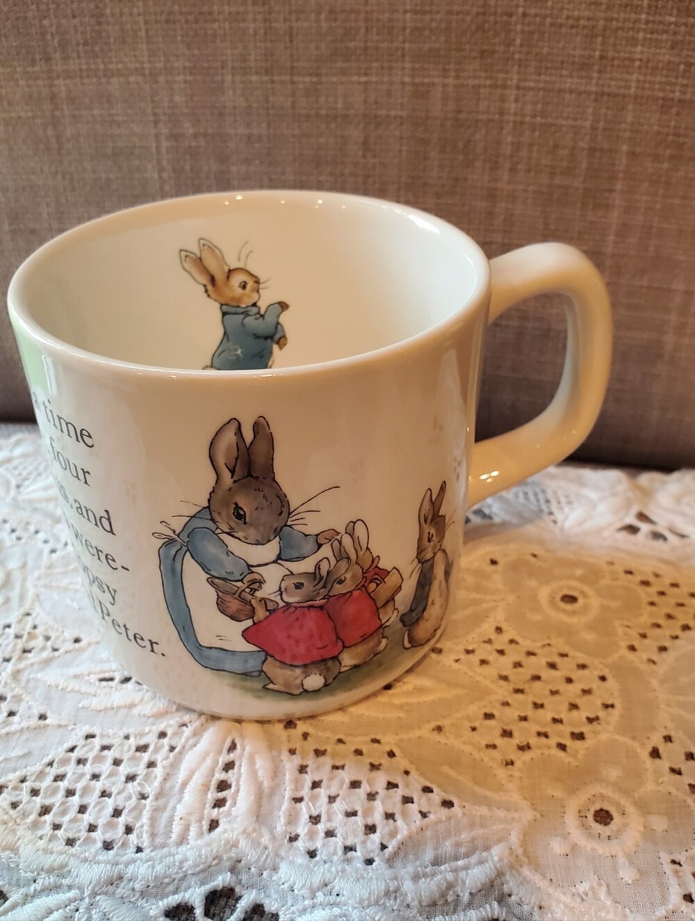 Peter Rabbit Nursery Mug, Wedgewood, Beatrix Potter Design, vintage, nwot